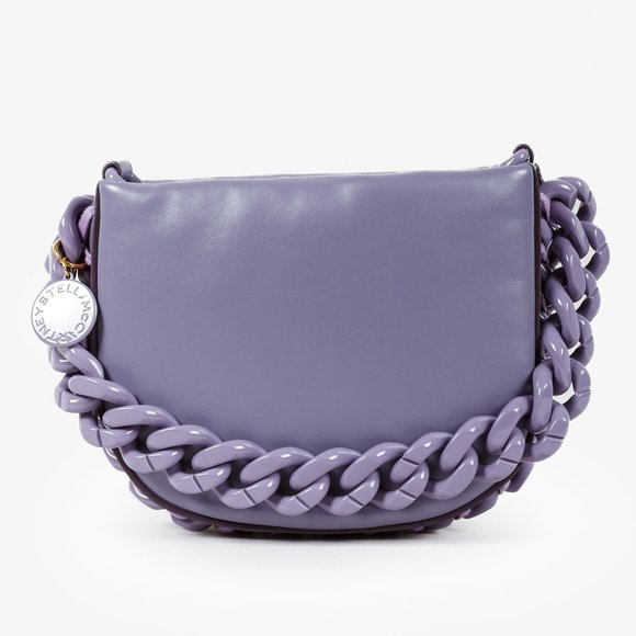 Stella McCartney Puffy Frayme Shoulder Bag in Grape - Picture 2 of 15